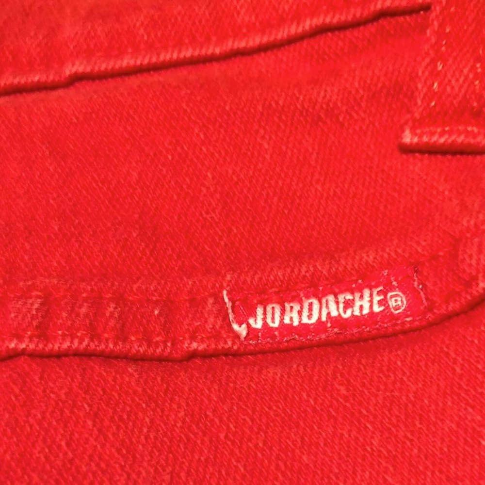 VINTAGE BLOOD RED JORDACHE MOM JEANS